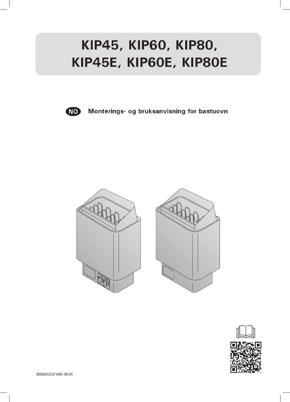 Kip Sauna Heater, 8kW, Black