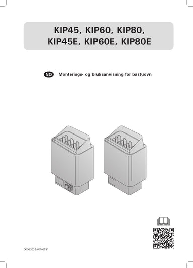 Harvia Kip Sauna Heater, 4.5kW, Built-in Controls