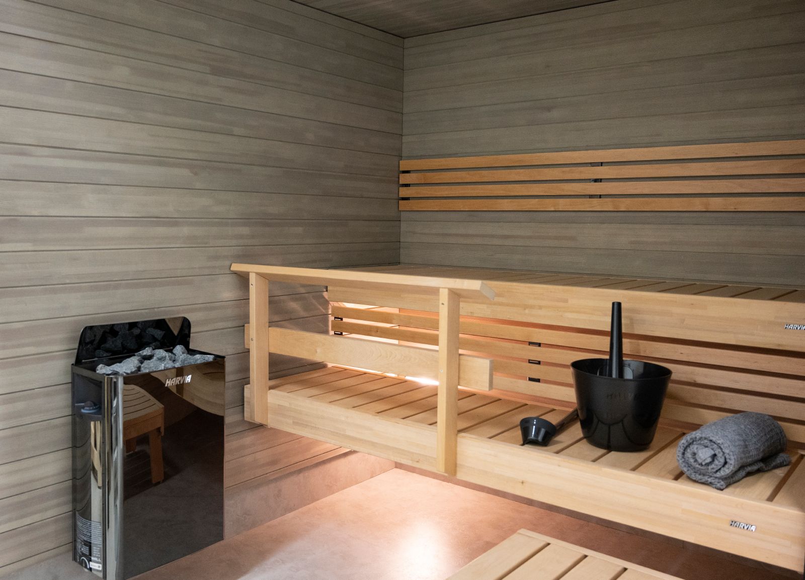 Wall Sauna Heater, 6kW, Black Steel