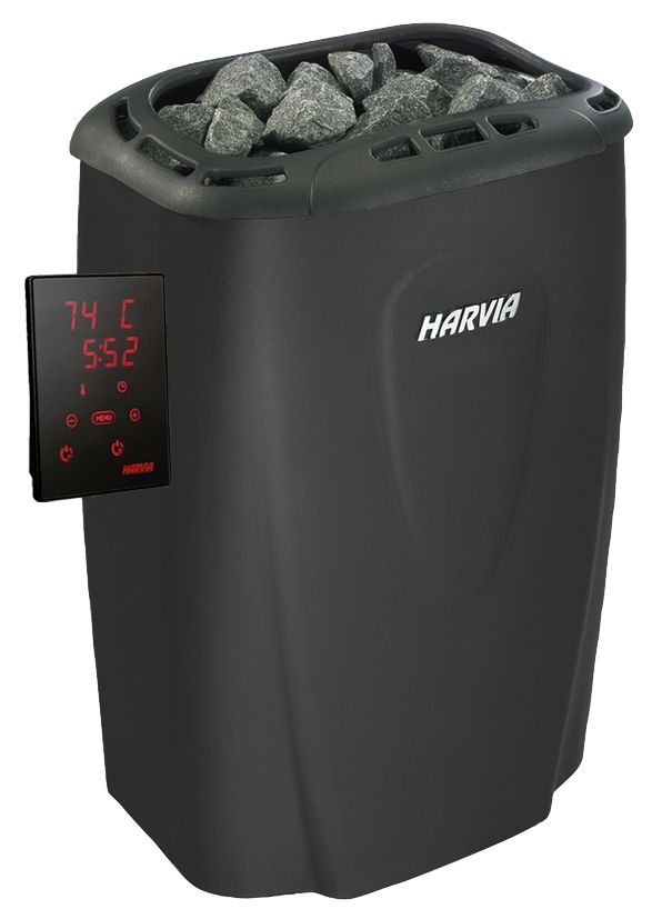 Harvia Moderna Sauna Heater, 6kW, Xenio Control, Black