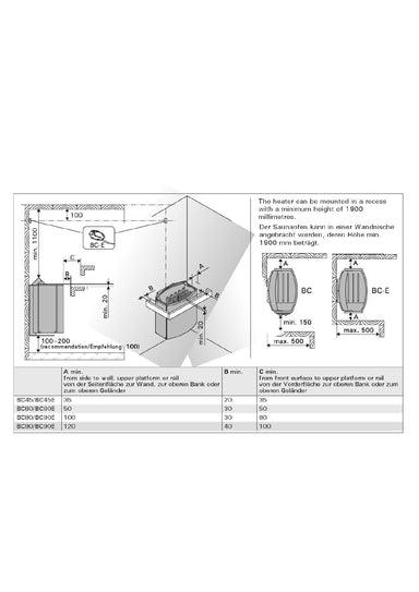 Vega Sauna Heater, 4.5kW