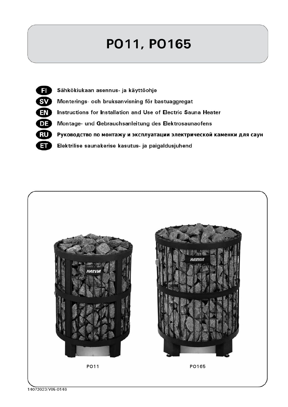 Harvia Legend Pro Sauna Heater, 11kW, Floor Mount
