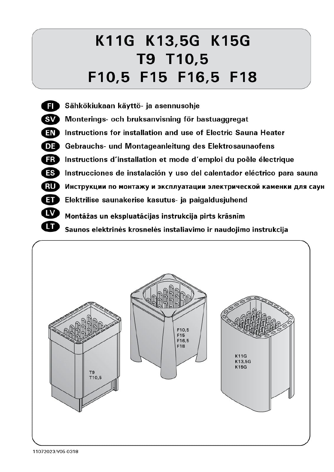 Club Sauna Heater, 10.5kW