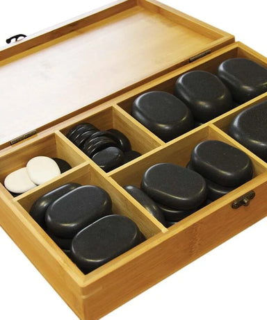 50 Piece Hot Stone Set, top-down view