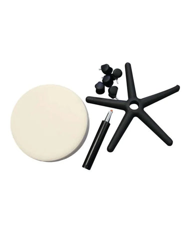Affinity Rolling Stool, component parts