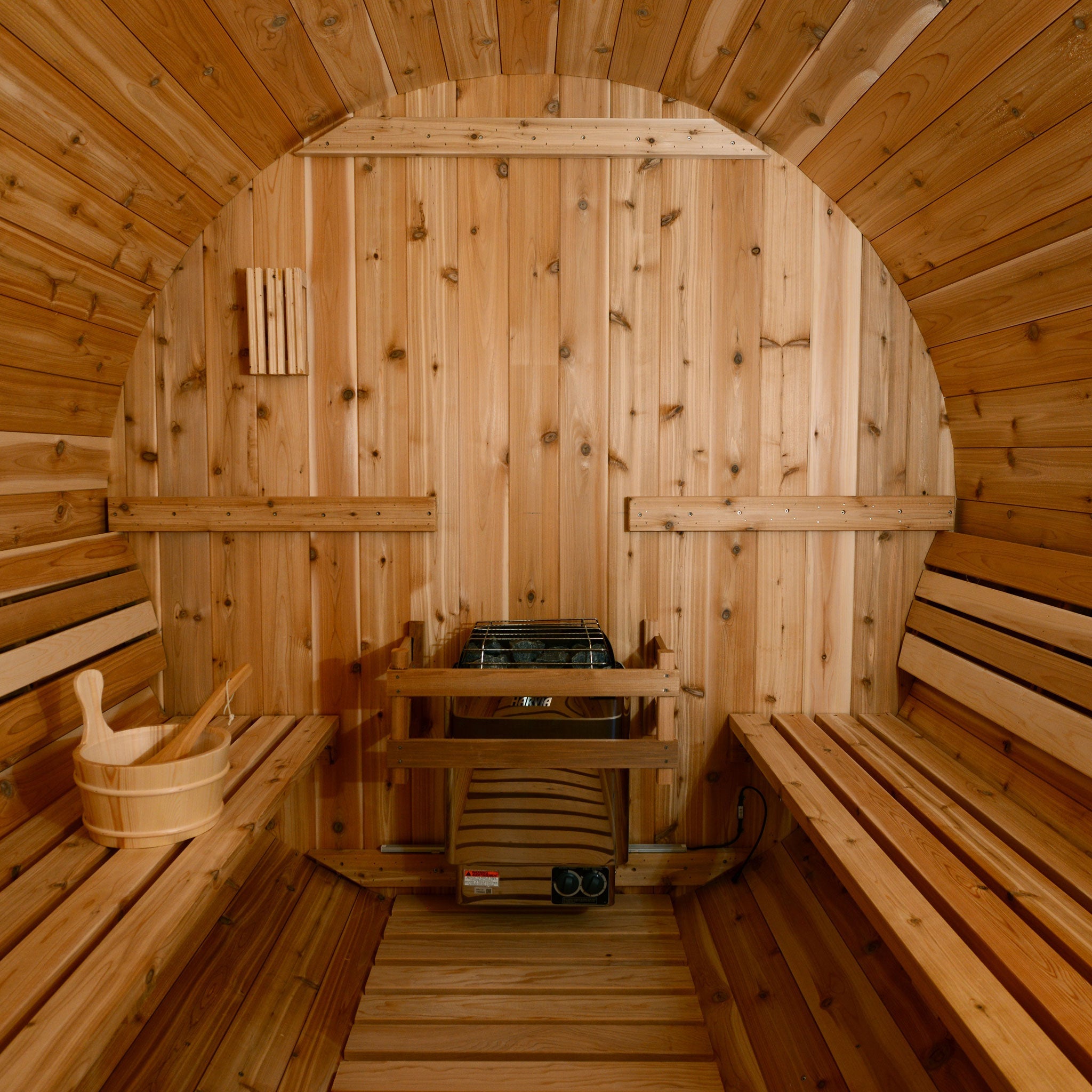 Audra Barrel Sauna interior