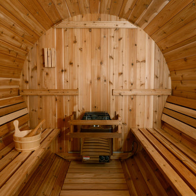 Audra Barrel Sauna interior