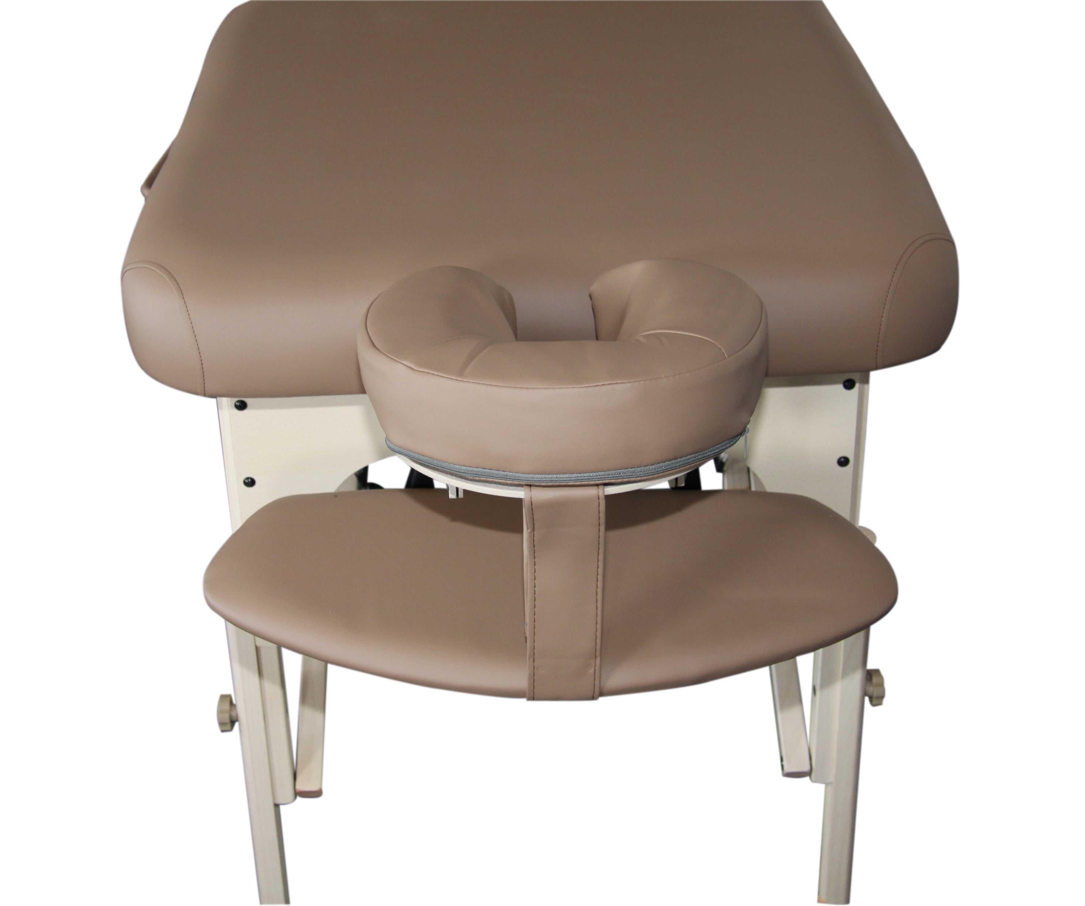 Affinity Comfortflex Massage Couch, Latte, headrest detail