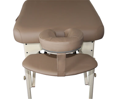Affinity Comfortflex Massage Couch, Latte, headrest detail