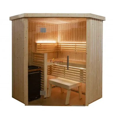 Harvia Variant View Corner Sauna, 1635 x 1635mm