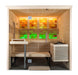 Harvia Himalaya Hybrid Salt Sauna Cabin, Small, Right Interior, 1660x1590x2040mm