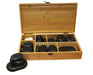 50 Piece Hot Stone Set in Wooden Box