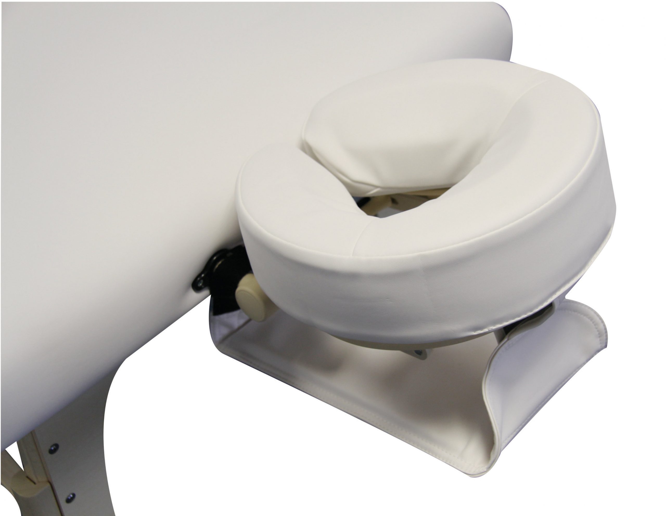 Affinity Portable Flexible Massage Couch, White, headrest detail