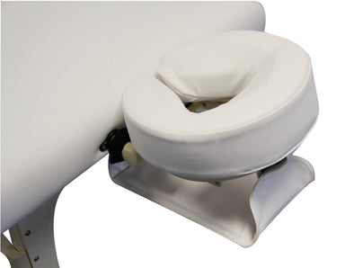 Affinity Portable Flexible Massage Couch, White, headrest detail