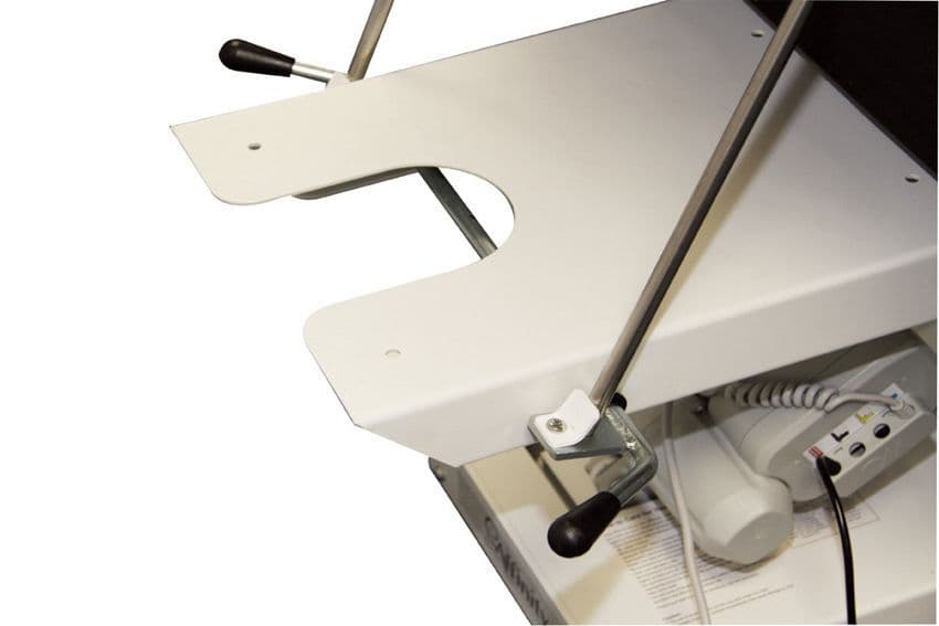 Affinity Powerlift Massage Couch, hinge and lever detail